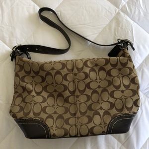 Brown and tan Coach purse *like new*